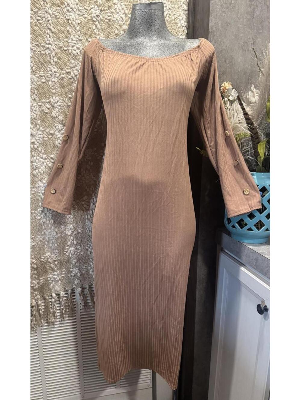 Sexy Off-the-Shoulder Long-Sleeve Dress  Plus Size 16